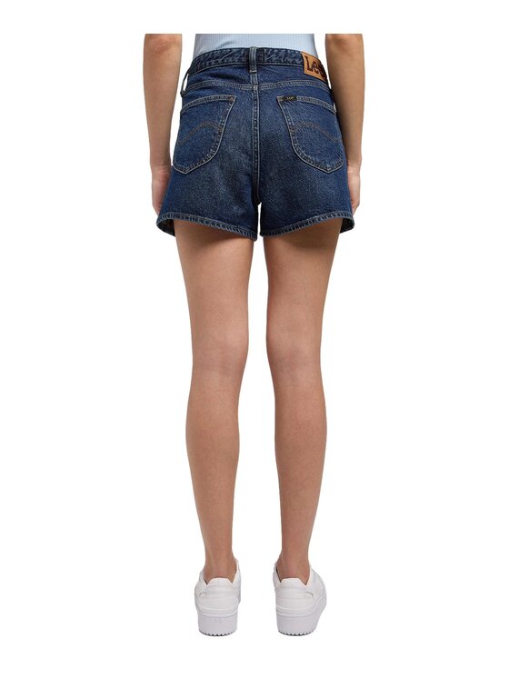 Lee Lee Szorty jeansowe Carol Short Granatowy Regular Fit