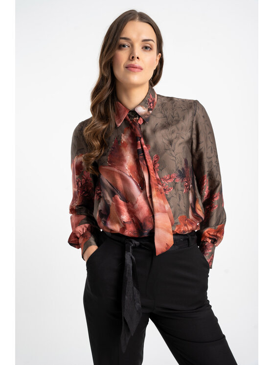 CLICK CLICK Koszula 10-7011 Kolorowy Relaxed Fit