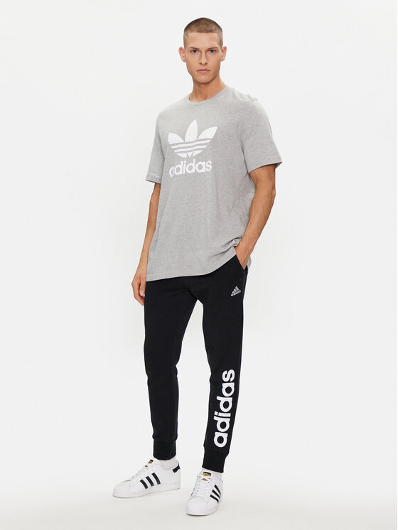 adidas adidas Jogginghose Essentials French Terry Tapered Cuff Logo Joggers IC0063 Schwarz Regular Fit