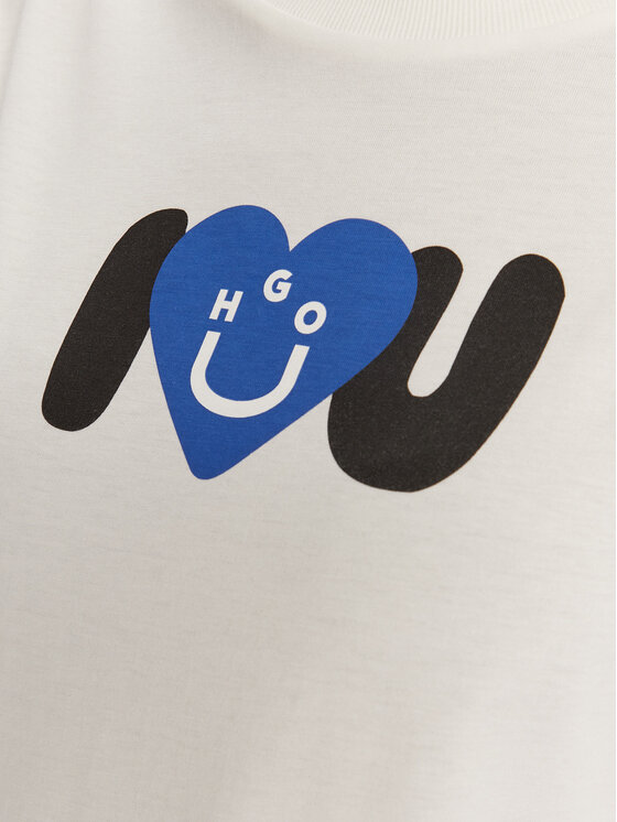 HUGO HUGO Tricou Vintage 50545053 Écru Loose Fit