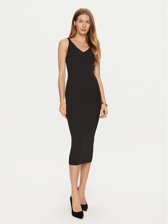 TWINSET TWINSET Trikotažinė suknelė 241TP3361 Juoda Slim Fit
