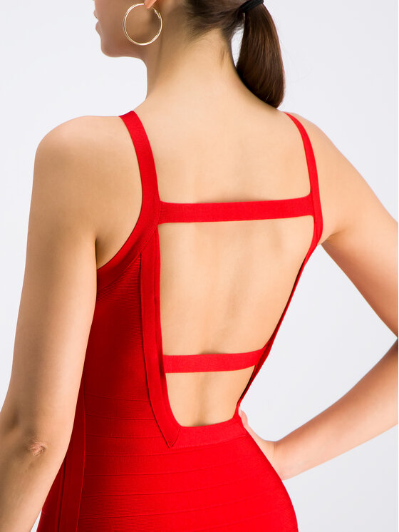 Marciano Guess Marciano Guess Kokteilinė suknelė 92G720 5012Z Raudona Slim Fit