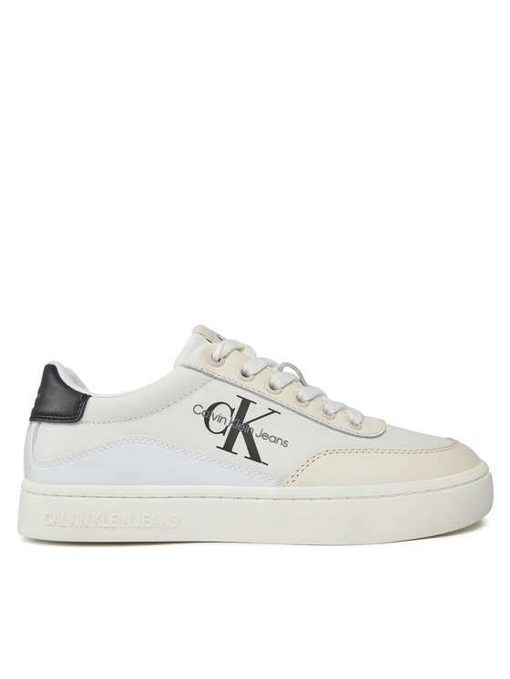 Sneakers Calvin Klein Jeans Classic Cupsole Low Lace Lth Ml YW0YW01296 Bright White/Black 01W