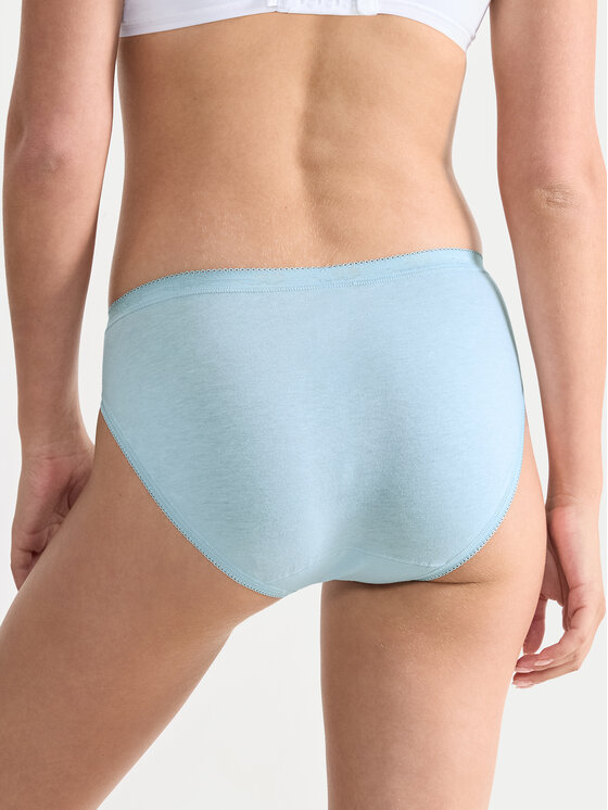 Sloggi Sloggi Set 3 perechi de chiloți de damă clasici Basic 10222391 Albastru