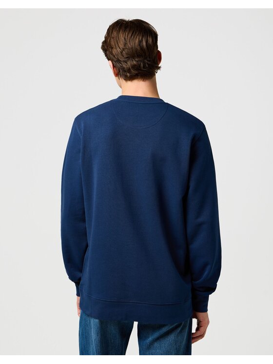 Wrangler Wrangler Felpa AMERICANA CREW Blu Regular Fit