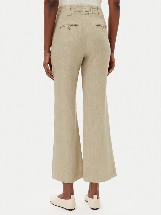 Marella Marella Kalhoty z materiálu Falco 2513131052200 Khaki Regular Fit