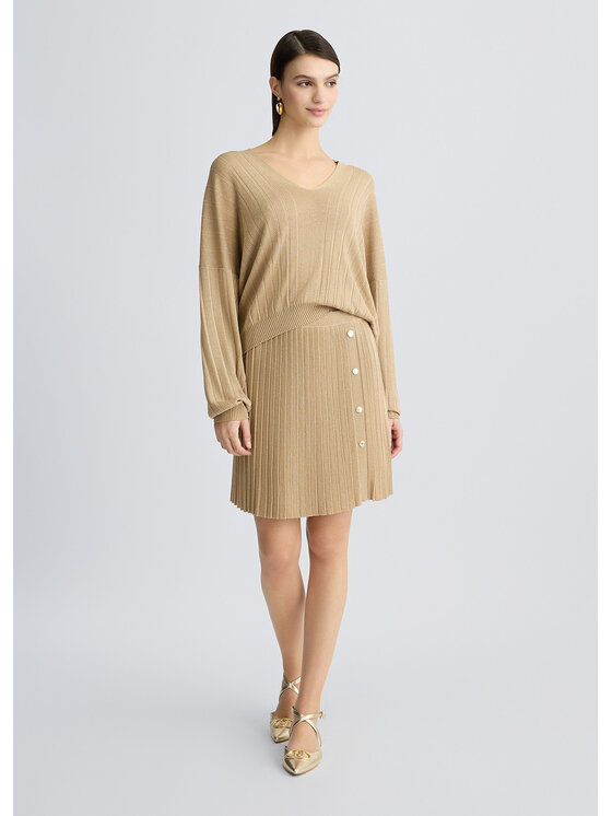 Liu Jo Liu Jo Spódnica mini WA5059MS64JA4342 Beżowy Regular Fit