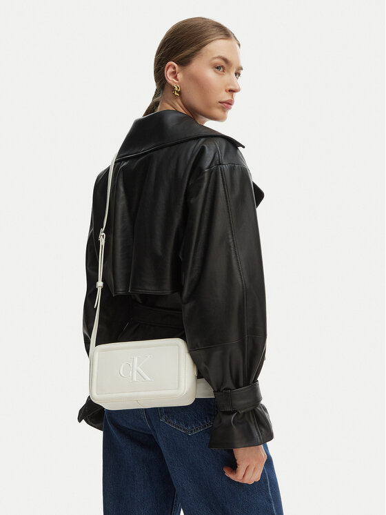 Calvin Klein Geantă Bold Ck Camera Bag LV04F3220G Alb