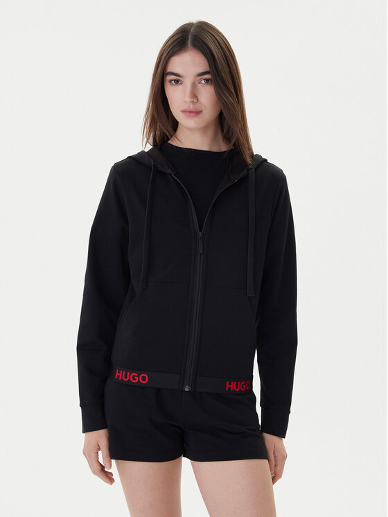 HUGO Hugo Mikina Sporty Logo 50520504 Černá Relaxed Fit