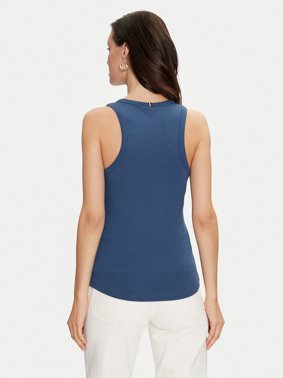Tommy Hilfiger Tommy Hilfiger Top WW0WW38635 Sinine Slim Fit
