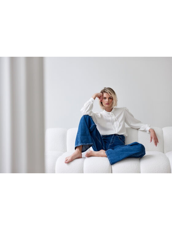 TOTU TOTU Bluzka MARY LOU Biały Regular Fit