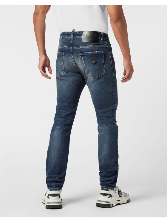 PHILIPP PLEIN PHILIPP PLEIN Jeansy 25917 Modrá Straight Leg