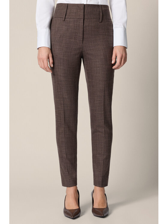 Lancerto Lancerto Spodnie materiałowe Magione SP131126000007 Brązowy Regular Fit