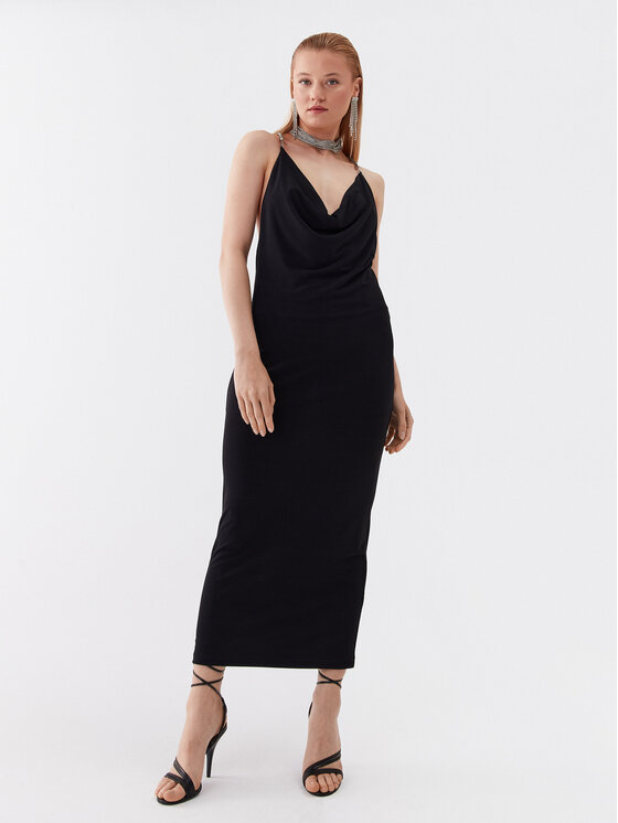 Patrizia Pepe Patrizia Pepe Cocktail obleka 2A2598/J113-K103 Črna Slim Fit