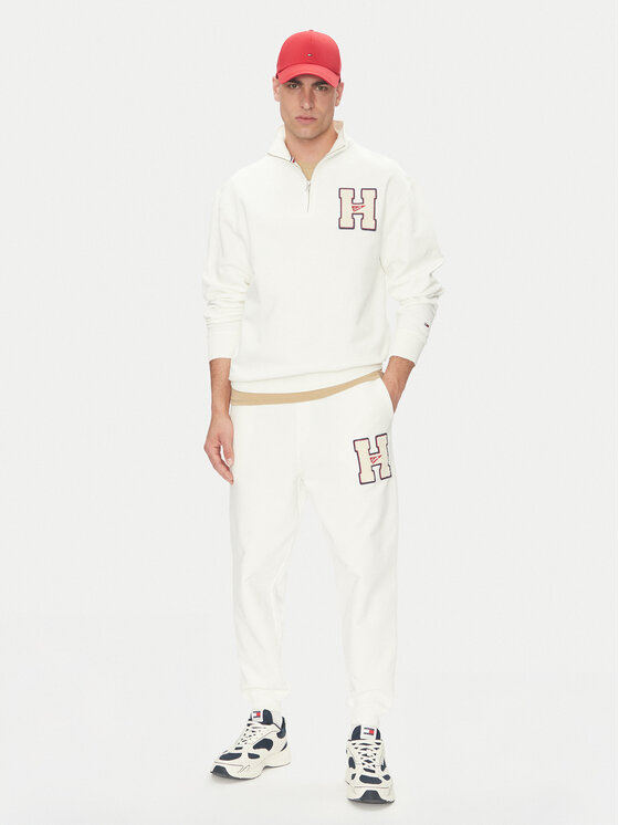 Tommy Jeans Tommy Jeans Donji dio trenerke Towel Patch DM0DM21277 Écru Regular Fit