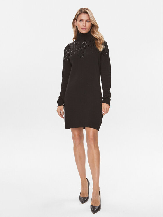 Liu Jo Liu Jo Kootud kleit MF3077 MS16G Must Relaxed Fit