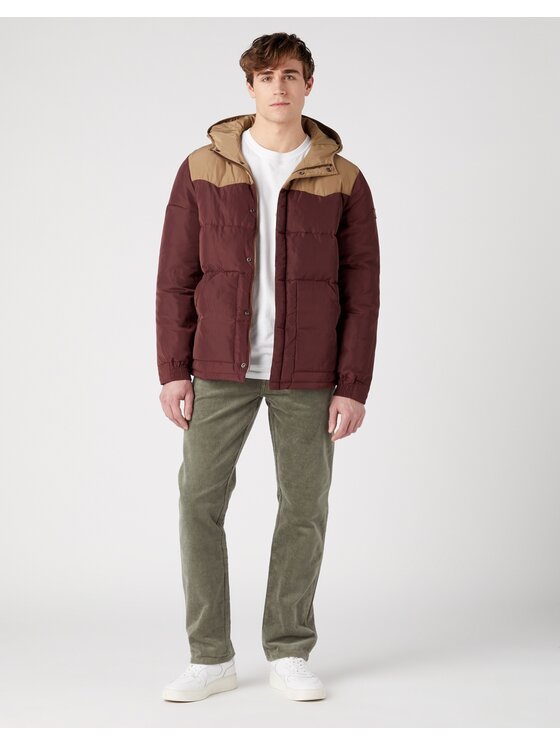 Wrangler Wrangler Giubbotto piumino Puffer Jacket Dahlia Marrone Regular Fit