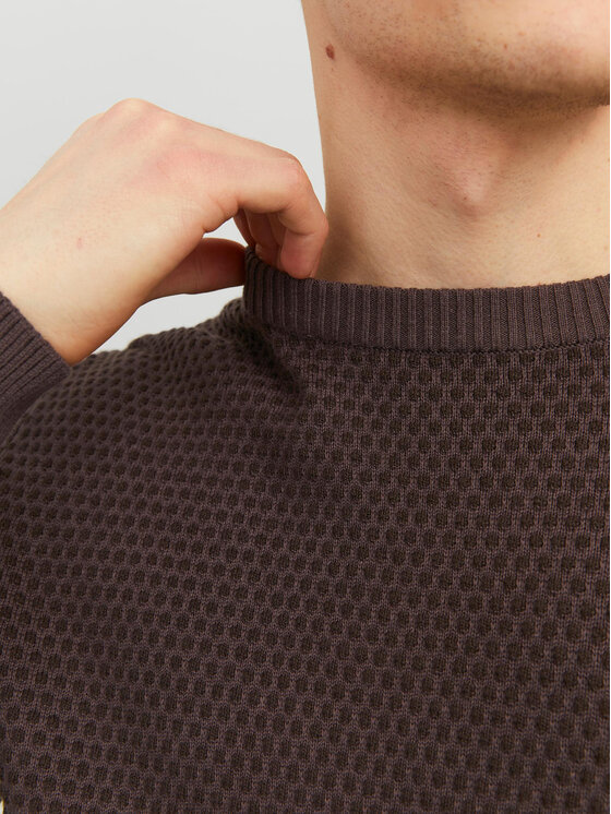 Jack & Jones Jack & Jones Sweter 12212816 Brązowy Regular Fit