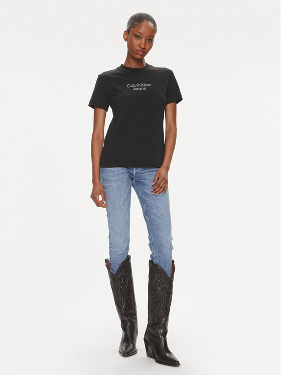 Calvin Klein Jeans Calvin Klein Jeans T-Shirt Institutional J20J223222 Czarny Regular Fit