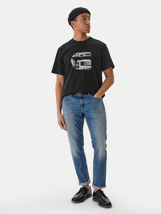G-Star Raw G-Star Raw Tričko G Icon Graphic D28823-E385 Čierna Regular Fit