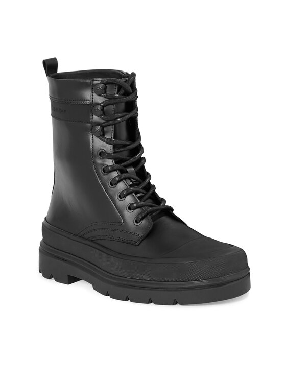 Calvin Klein Calvin Klein Csizma Lace Up Boot High HM0HM01213 Fekete
