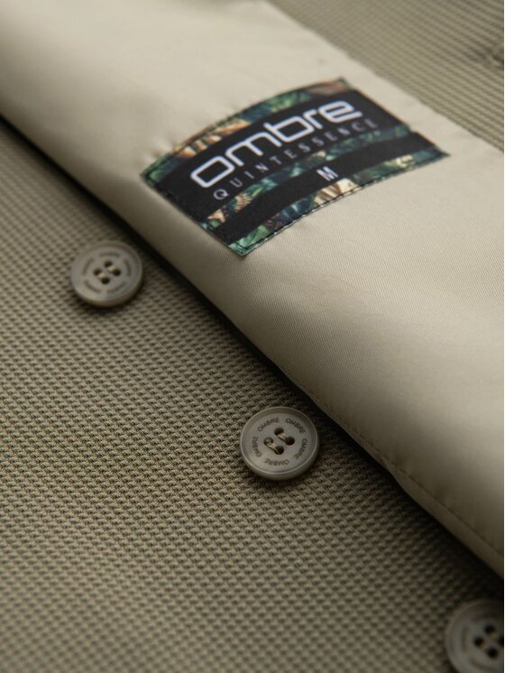 Ombre Ombre Obleková vesta OM-BLZV-0144 Zelená Slim Fit