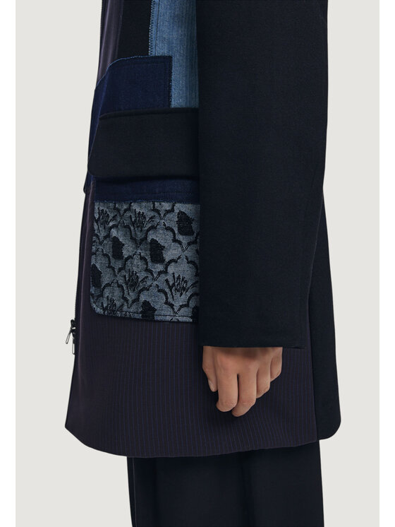 Desigual Desigual Cappotto COAT_PATCH Nero Classic Fit