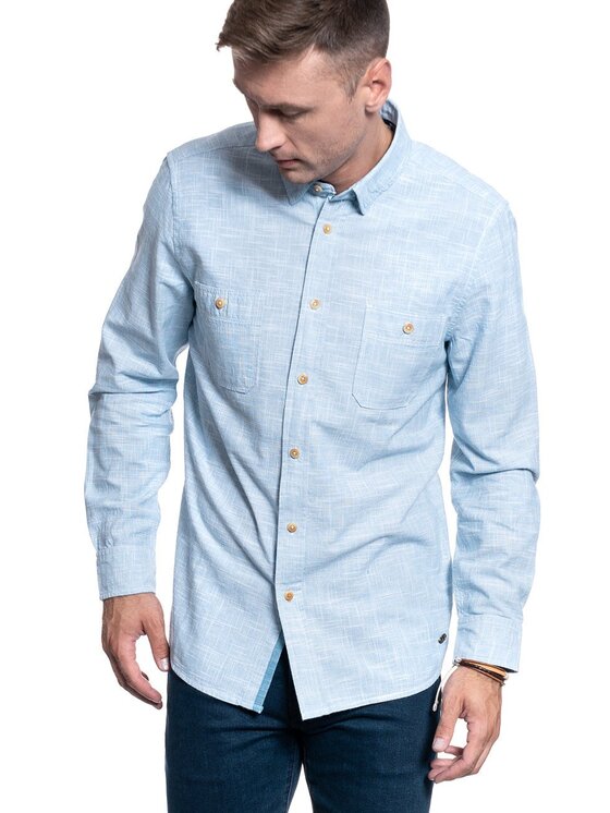 Mustang Mustang Camicia CLEMENS BDC FIL Blu Regular Fit