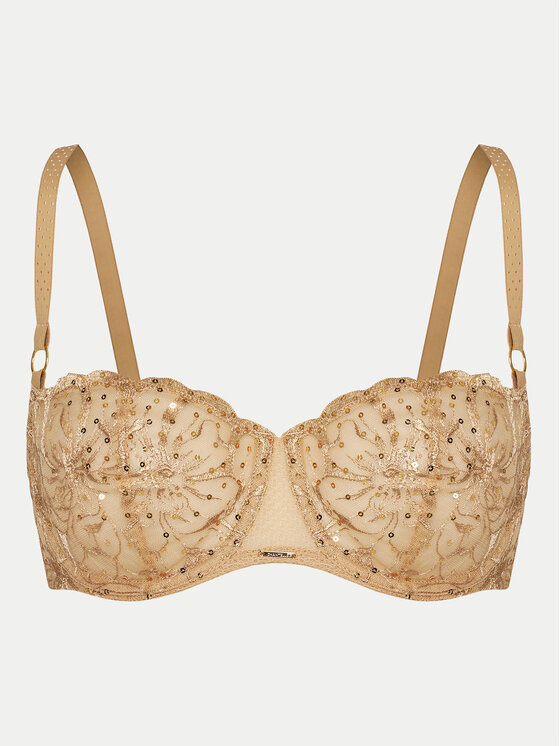 Chantelle Chantelle Pusiau dengta (balcony bra) liemenėlė Fleurs Signature C12Q50 Smėlio