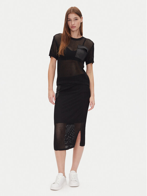 DKNY DKNY Fustă tip creion P5BRAV85 Negru Slim Fit