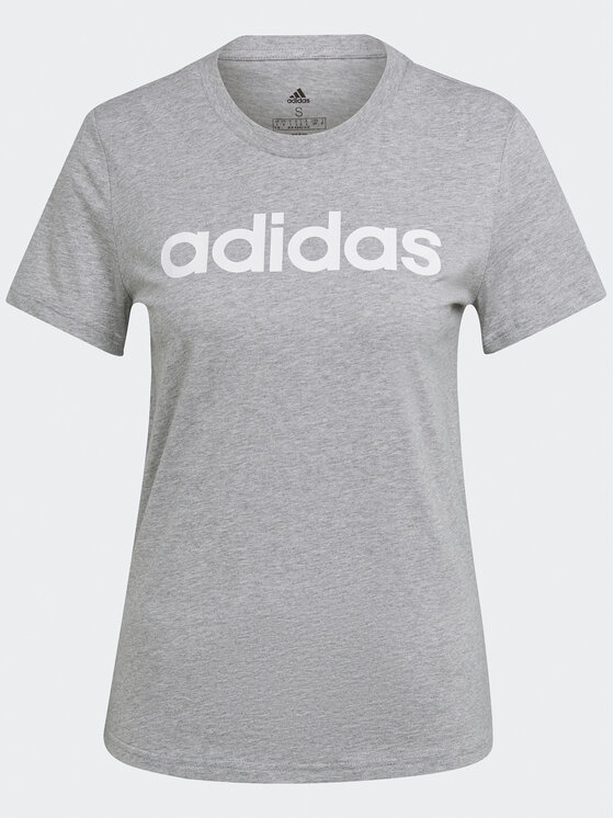 adidas adidas Tričko Essentials Logo HL2053 Sivá Slim Fit