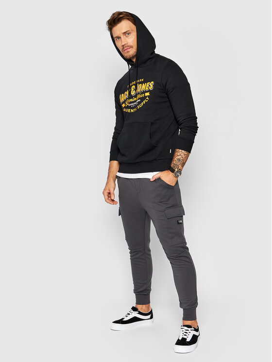 Felpa Logo 12189736 Blu scuro Regular Fit