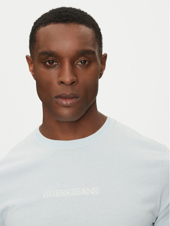 Guess Jeans Guess Jeans T-Shirt M4YI52 K8HM0 Błękitny Regular Fit