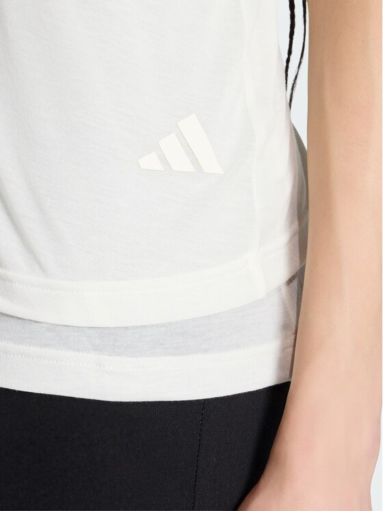 adidas adidas Top 164569 Kremowy Regular Fit