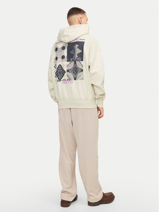 Jack&Jones Jack&Jones Majica dugih rukava Noho 12263036 Écru Oversize