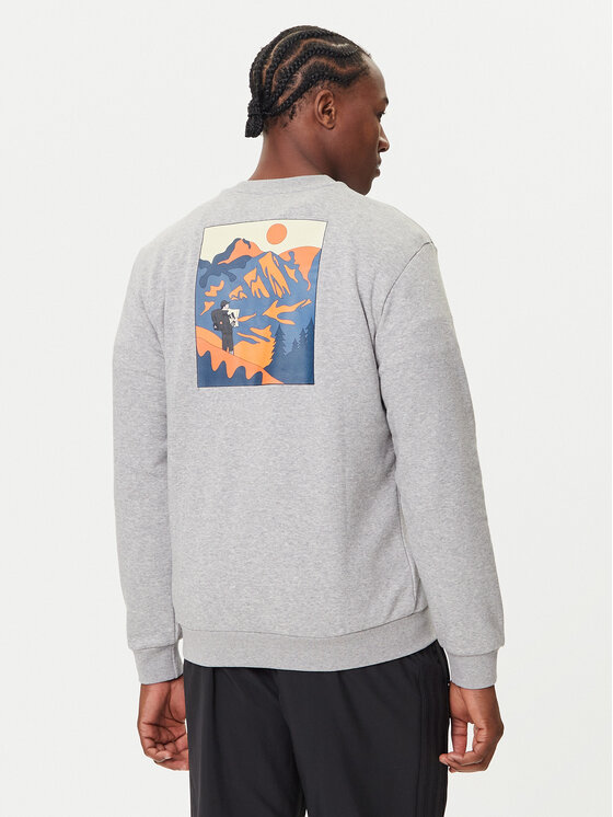 adidas adidas Bluza Doodle Hunt Hike Graphic JM6503 Szary Regular Fit