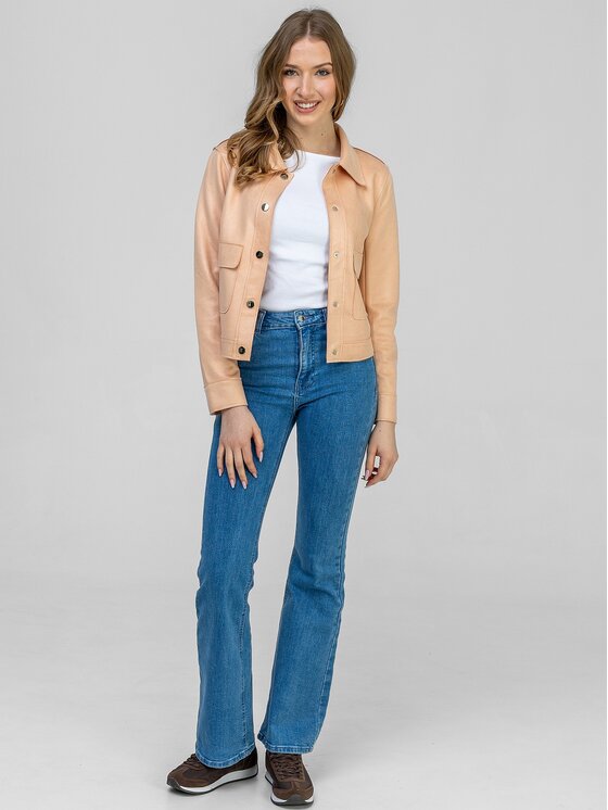 Perso Perso Bunda pro přechodné období BLE262676F Korálová Regular Fit