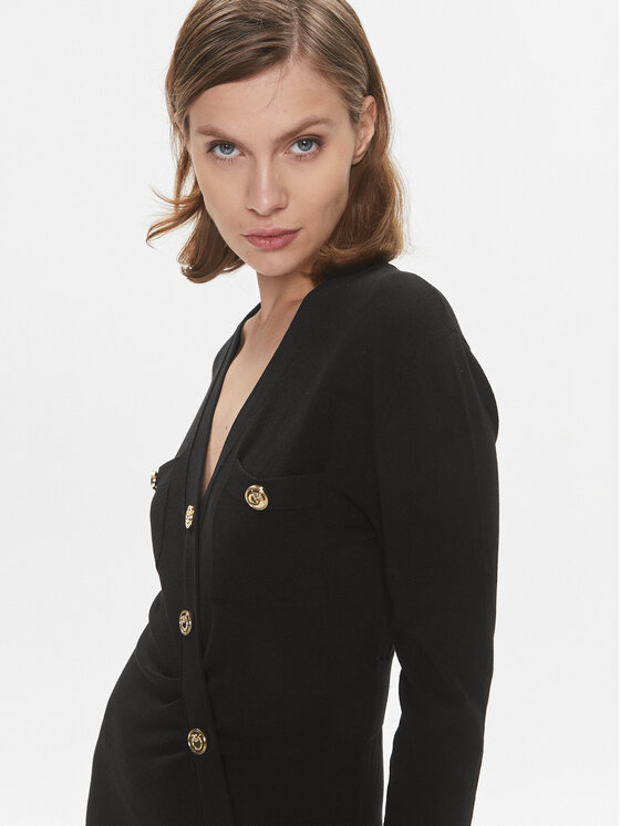 PINKO Pinko Φόρεμα υφασμάτινο Comasico 101925 A16I Μαύρο Slim Fit