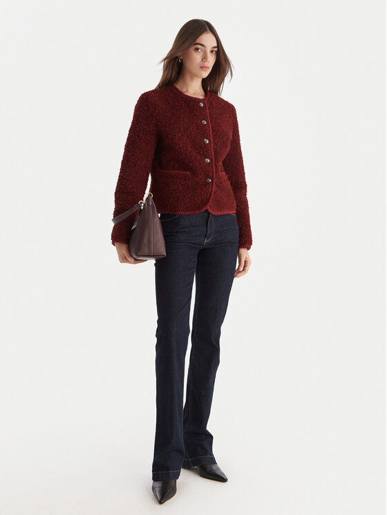 Guess Guess Kožuch W5BL69 W3860 Bordová Regular Fit