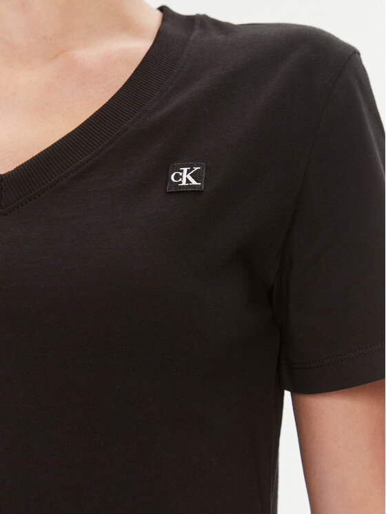 Calvin Klein Jeans Calvin Klein Jeans T-Shirt Embro Badge J20J222560 Schwarz Regular Fit