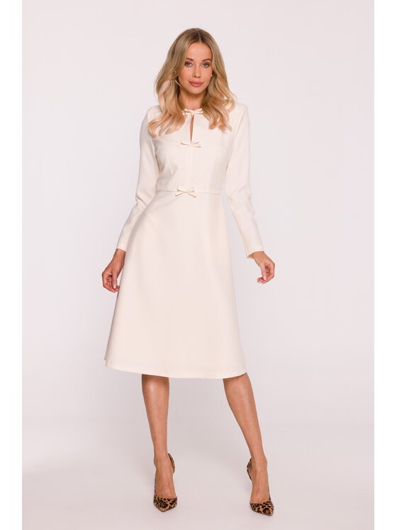 Stylove Stylove Sukienka wieczorowa S414 Beżowy A-Line Fit
