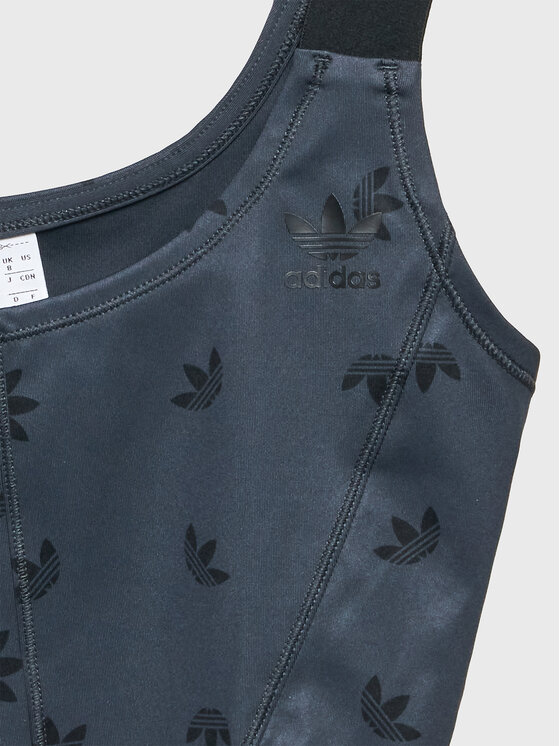 adidas adidas Top Allover Print Corset HL9159 Šedá Slim Fit