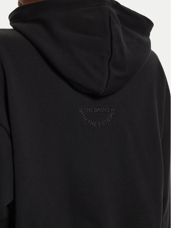 adidas adidas Mikina Embroidered IT1521 Čierna Loose Fit