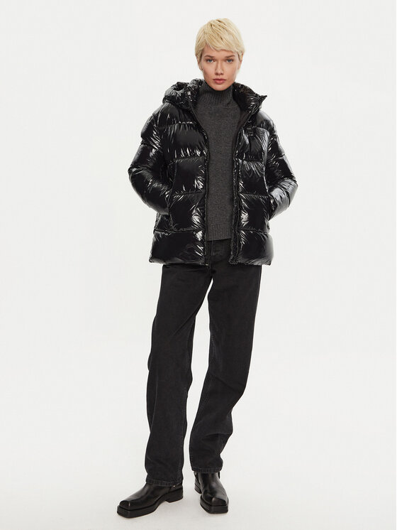 Blauer Blauer Žieminė striukė 24WBLDC02342 Juoda Regular Fit