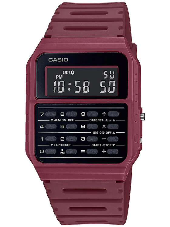 Casio Casio Hodinky CA-53WF-4BEF Bordó