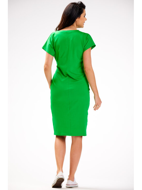Infinite You Infinite You Sukienka letnia M302 Zielony Basic Fit