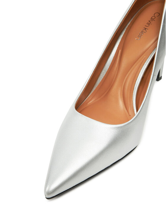 Calvin Klein Calvin Klein Štikle Heel Pump 90 - Met HW0HW02431 Srebrna