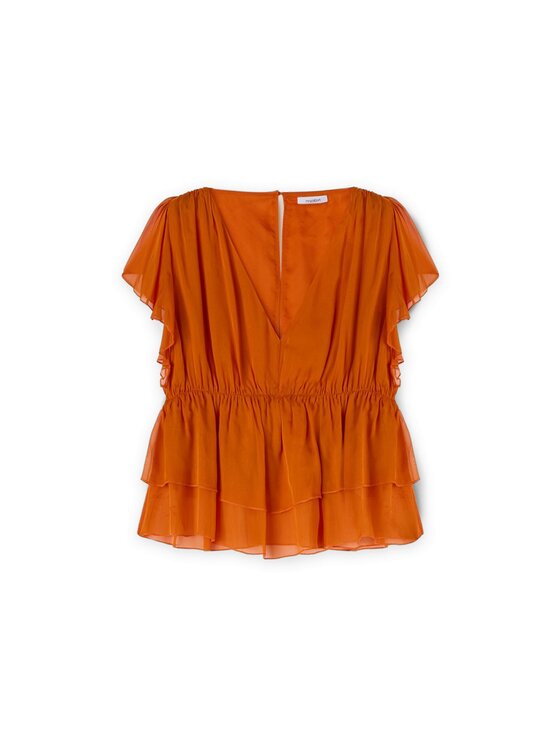 Motivi Motivi Bluzka 2683Q001829N017 Pomarańczowy Regular Fit