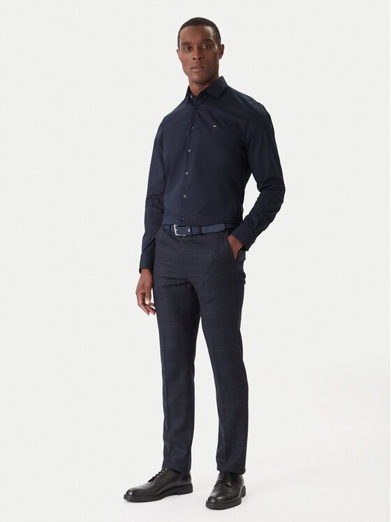 Tommy Hilfiger Tommy Hilfiger Πουκάμισο MW0MW38347 Σκούρο μπλε Slim Fit