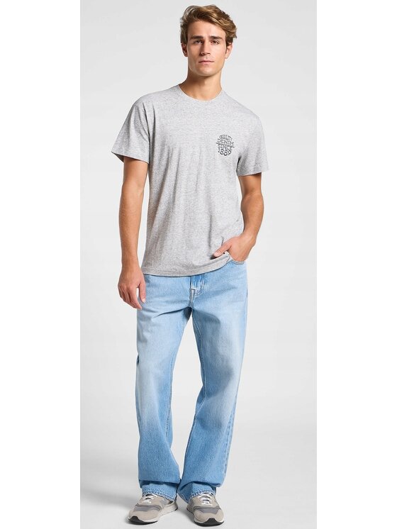 Lee Lee T-Shirt Relaxed Tee Szary Relaxed Fit
